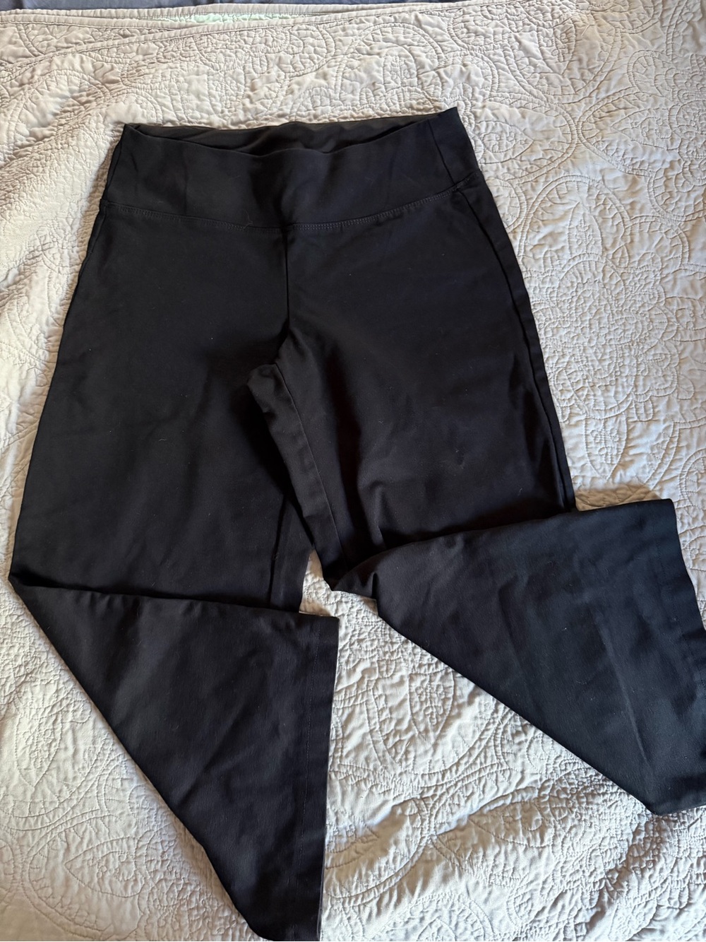 High-Rise wide leg Ponte knit cropped Pants